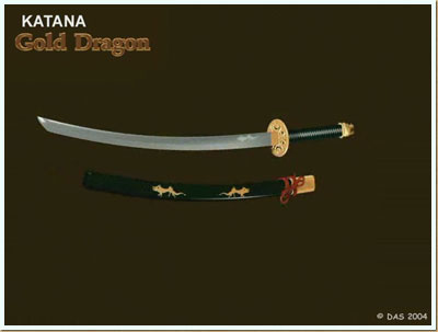 Анимация, меча "Gold Dragon"